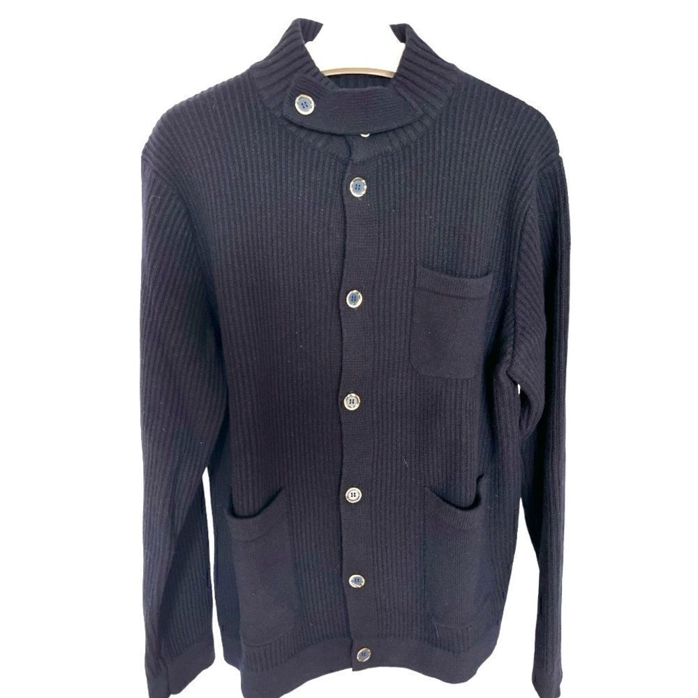JOOST Men Winter Sweater High Neck Navy Blue Color Size XXL
